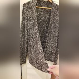 Eileen Fisher Wrapped Cotton Nubble Open Knit Cardigan Sweater 3X